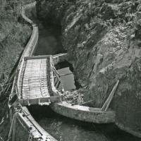 Le Canal du Forez construction du barrage de Grangent (EDF)